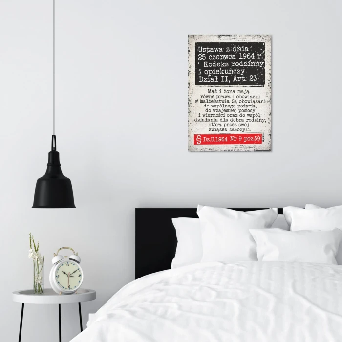 Plakat metalowy kodeks rodzinny Prezent