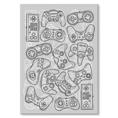 Plakat metalowy GAMEPADS GRAPH Prezent