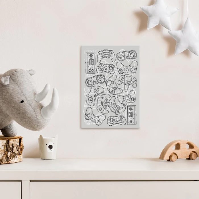 Plakat metalowy GAMEPADS GRAPH Prezent