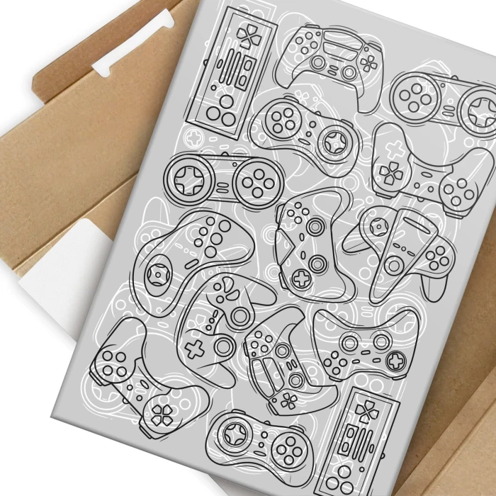 Plakat metalowy GAMEPADS GRAPH Prezent