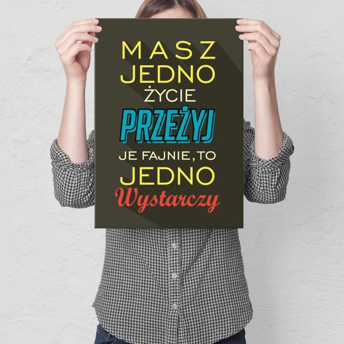 Poster metal masz jedno życie gift