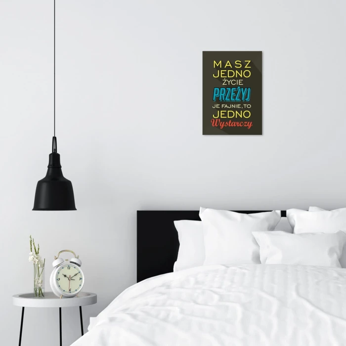 Plakat metalowy masz jedno życie Prezent