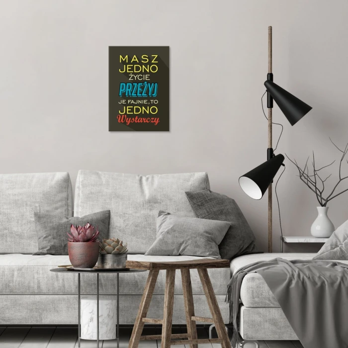 Poster metal masz jedno życie gift