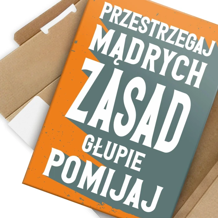 Poster metal przestrzegaj mądrych zasad gift