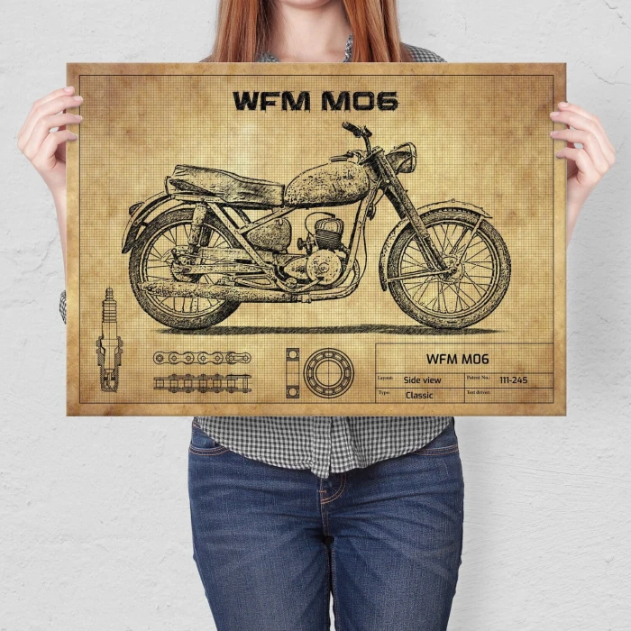 Plakat metalowy WFM M06 design Prezent