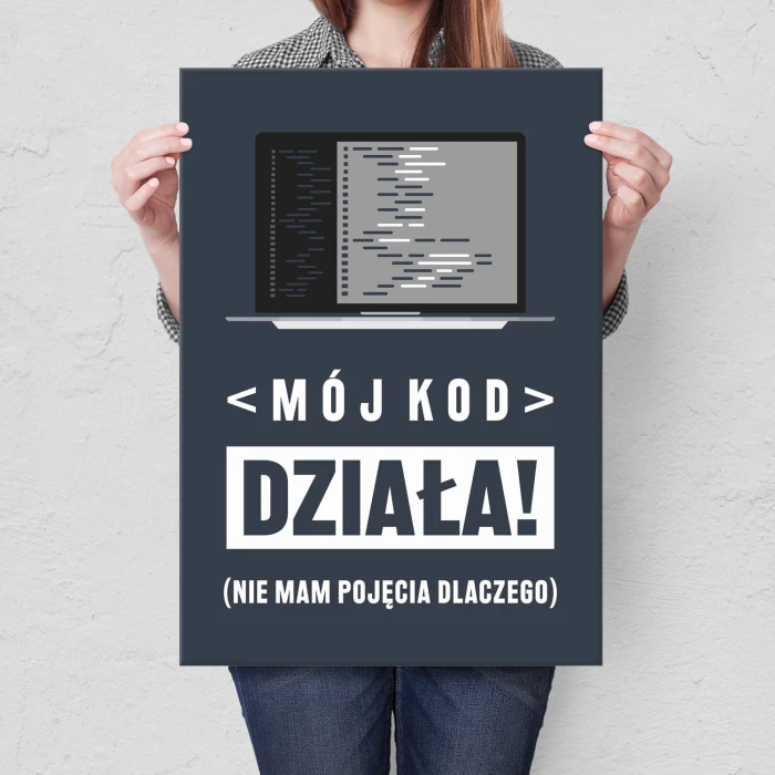 Poster metal mój kod działa gift