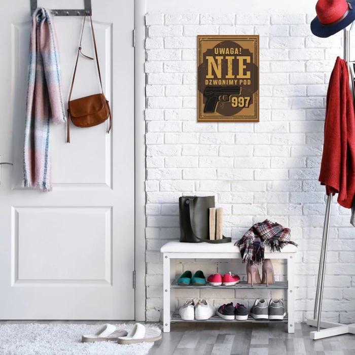 Plakat metalowy nie dzwonimy pod 997 Prezent