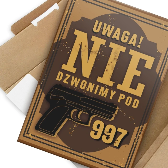 Poster metal nie dzwonimy pod 997 gift