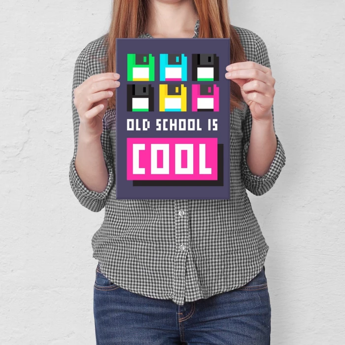 Plakat metalowy old school Prezent