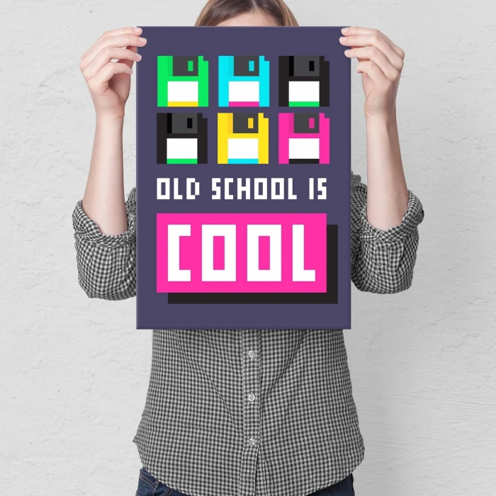 Plakat metalowy old school Prezent