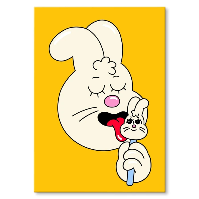 Plakat metalowy nasty rabbit Prezent