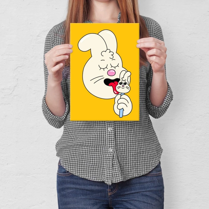 Plakat metalowy nasty rabbit Prezent