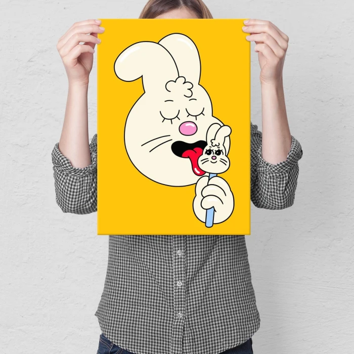 Poster metal nasty rabbit gift