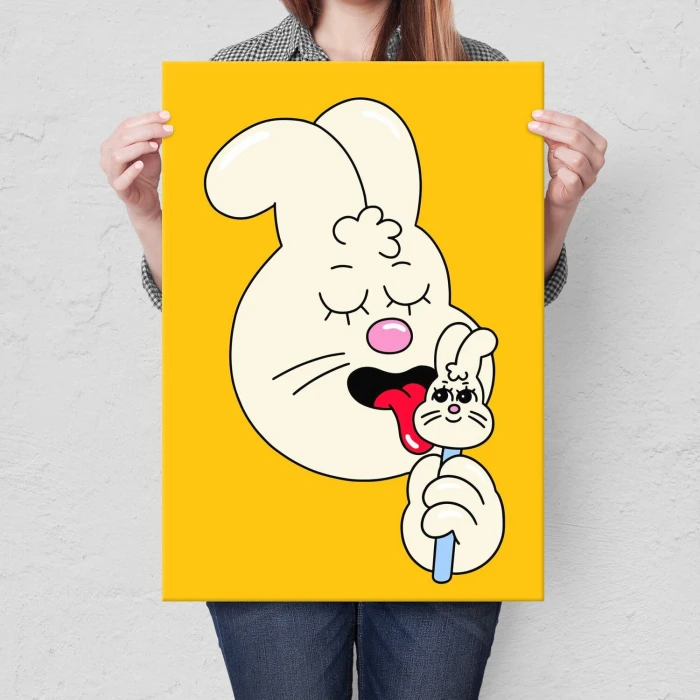 Plakat metalowy nasty rabbit Prezent