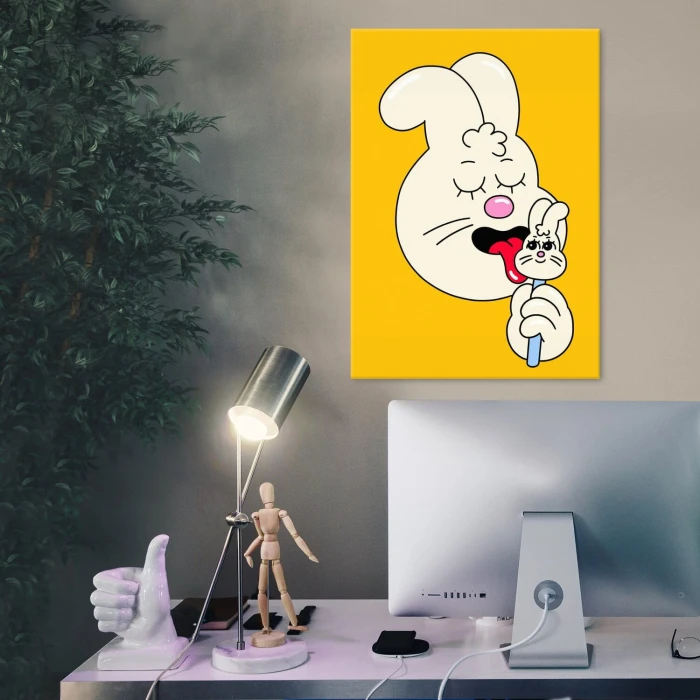 Plakat metalowy nasty rabbit Prezent