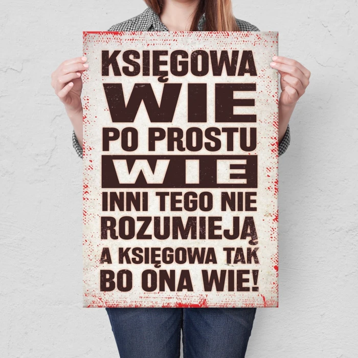 Poster metal Księgowa wie gift