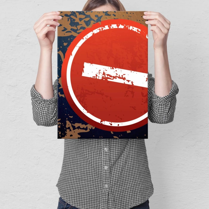 Plakat metalowy Zakaz Prezent