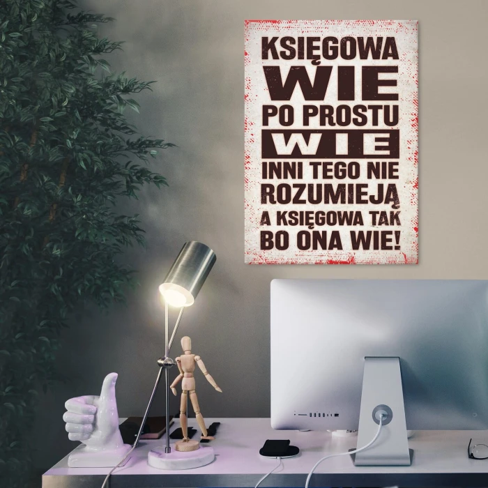 Poster metal Księgowa wie gift