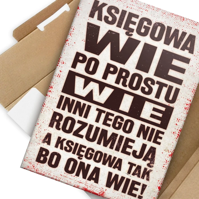 Poster metal Księgowa wie gift