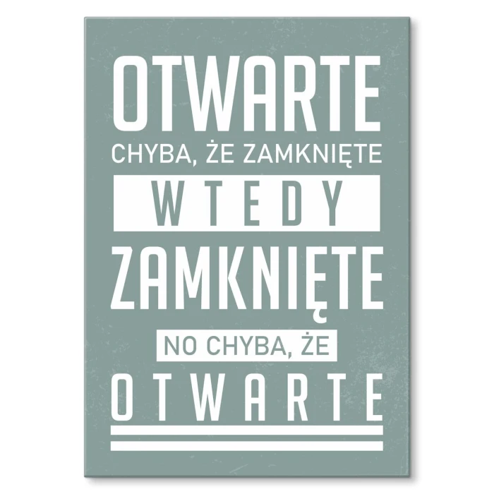 Poster metal Otwarte gift