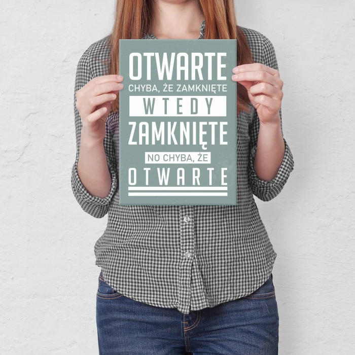 Poster metal Otwarte gift