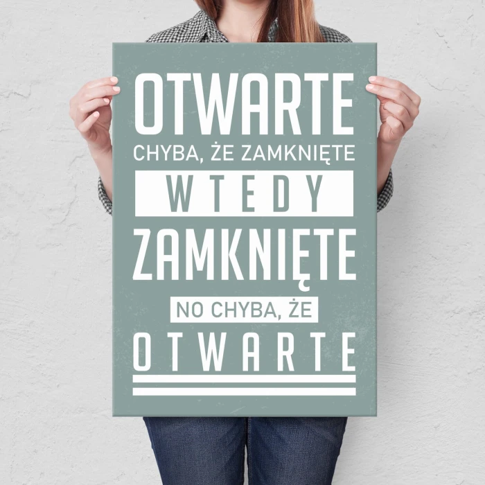 Poster metal Otwarte gift