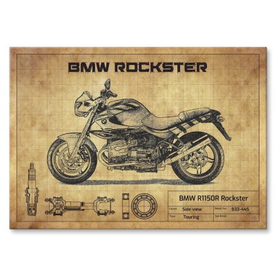 Poster metal BMW R1150R Rockster design gift