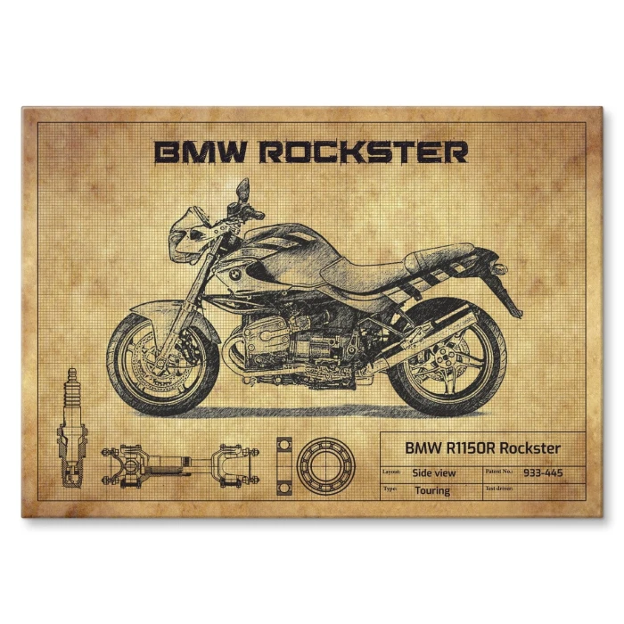 Plakat metalowy BMW R1150R Rockster design Prezent