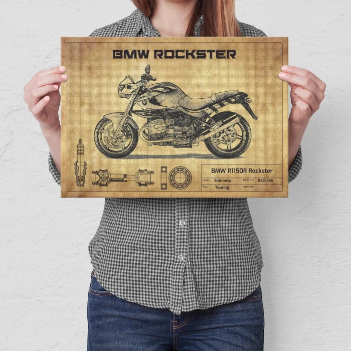 Poster metal BMW R1150R Rockster design gift