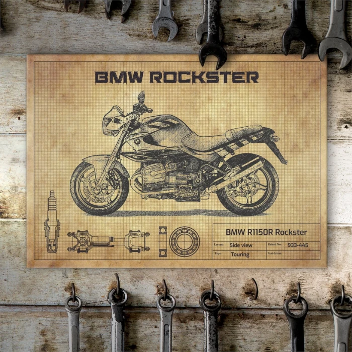 Poster metal BMW R1150R Rockster design gift