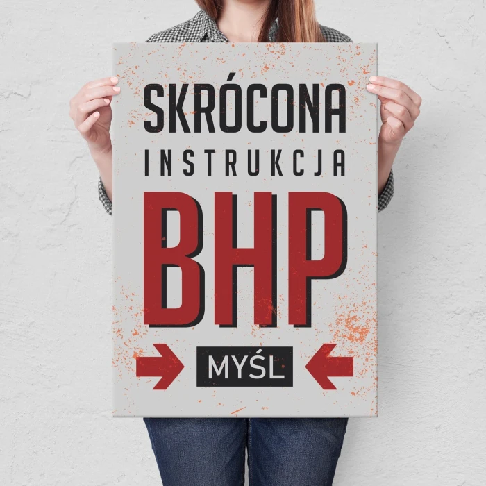 Poster metal Instrukcja BHP gift