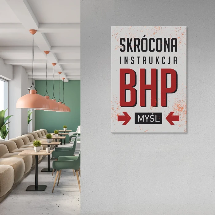 Poster metal Instrukcja BHP gift