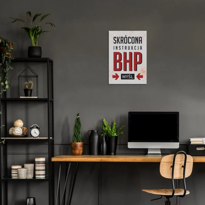 Poster metal Instrukcja BHP gift
