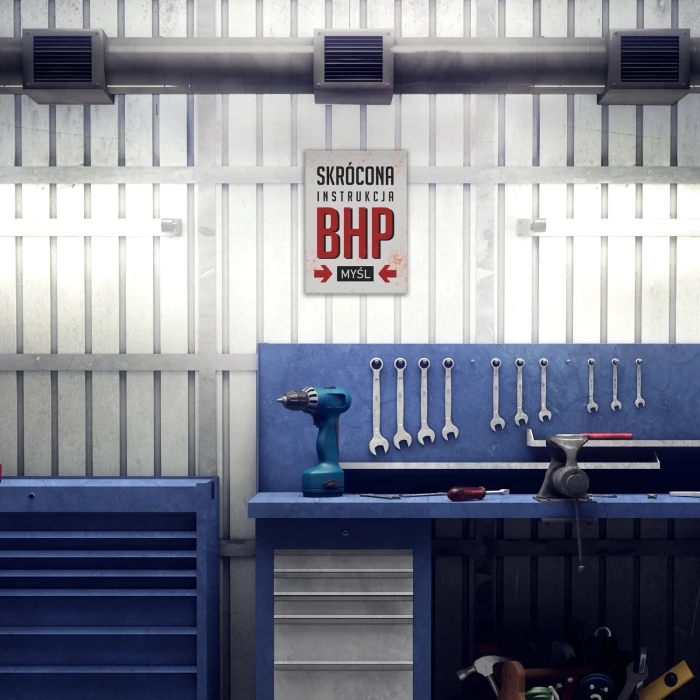 Poster metal Instrukcja BHP gift