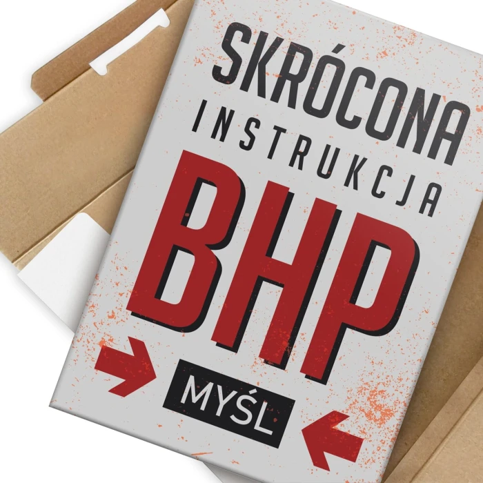 Plakat metalowy Instrukcja BHP Prezent