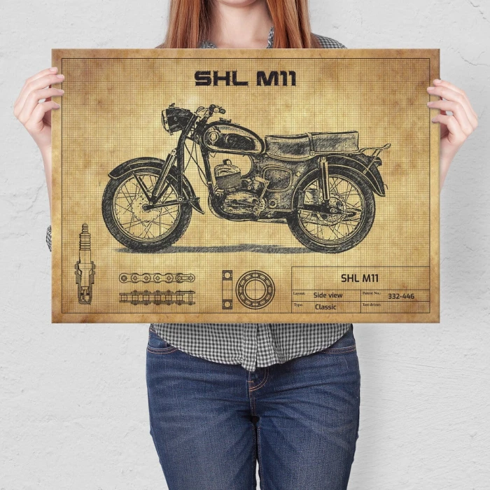 Plakat metalowy SHL M11 Prezent