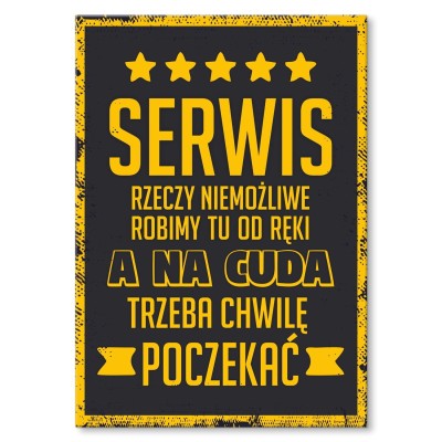 Poster metal serwis rzeczy niemożliwe gift