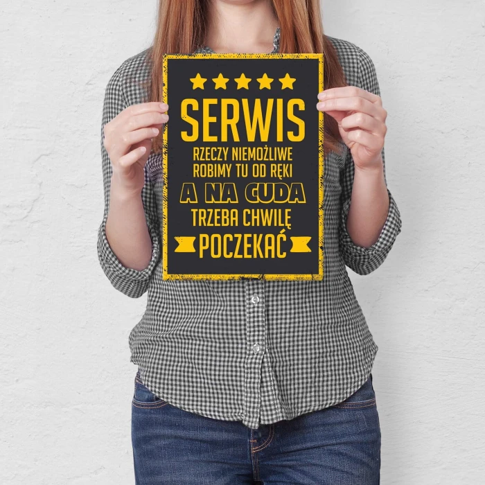 Poster metal serwis rzeczy niemożliwe gift