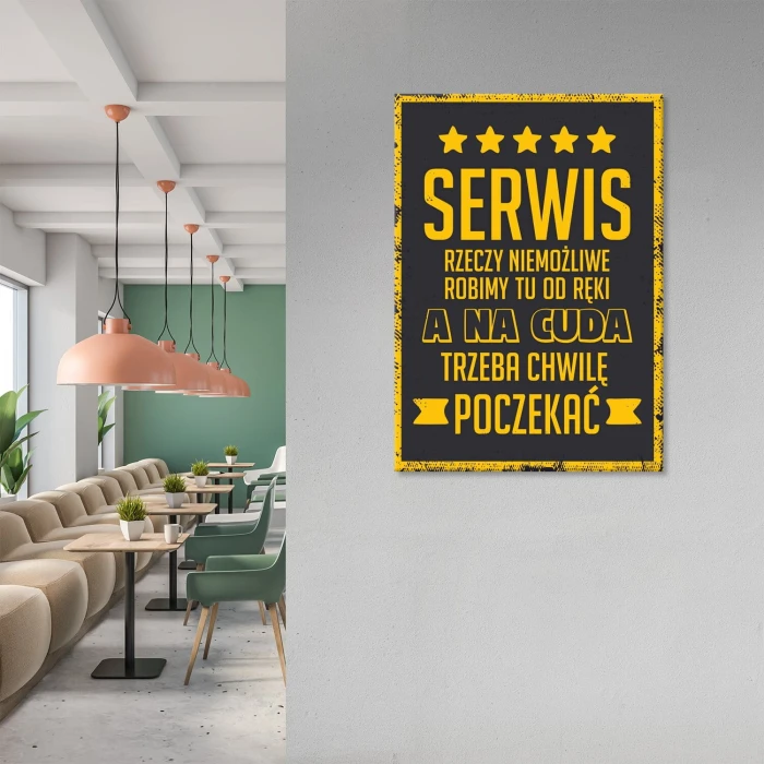 Poster metal serwis rzeczy niemożliwe gift