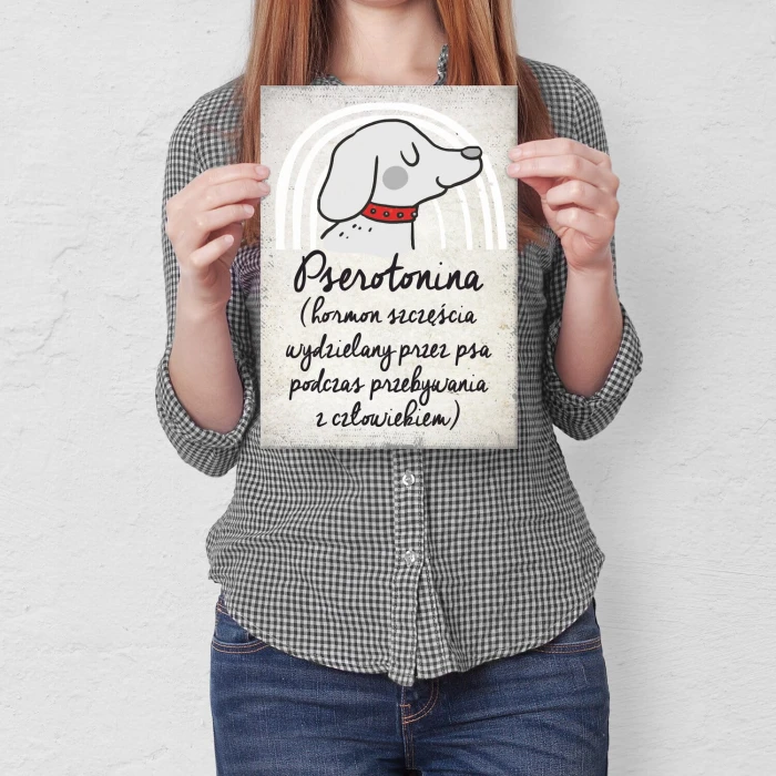 Plakat metalowy pserotonina Prezent