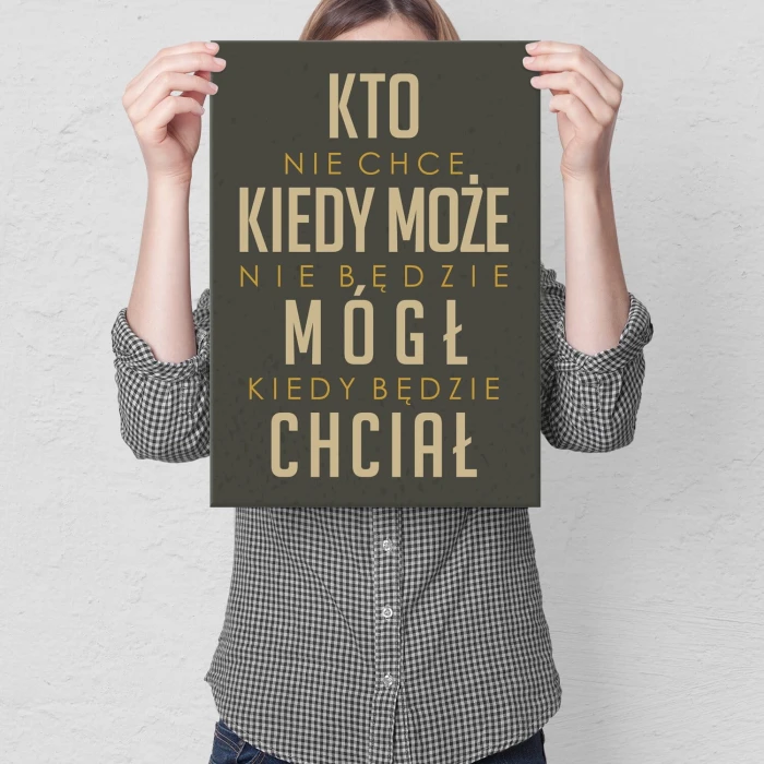 Poster metal Kto nie chce gift