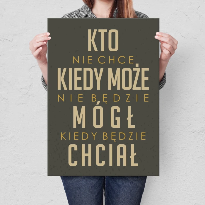 Poster metal Kto nie chce gift