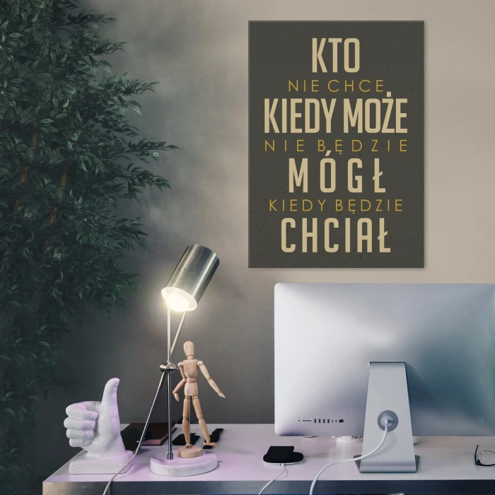 Plakat metalowy Kto nie chce Prezent