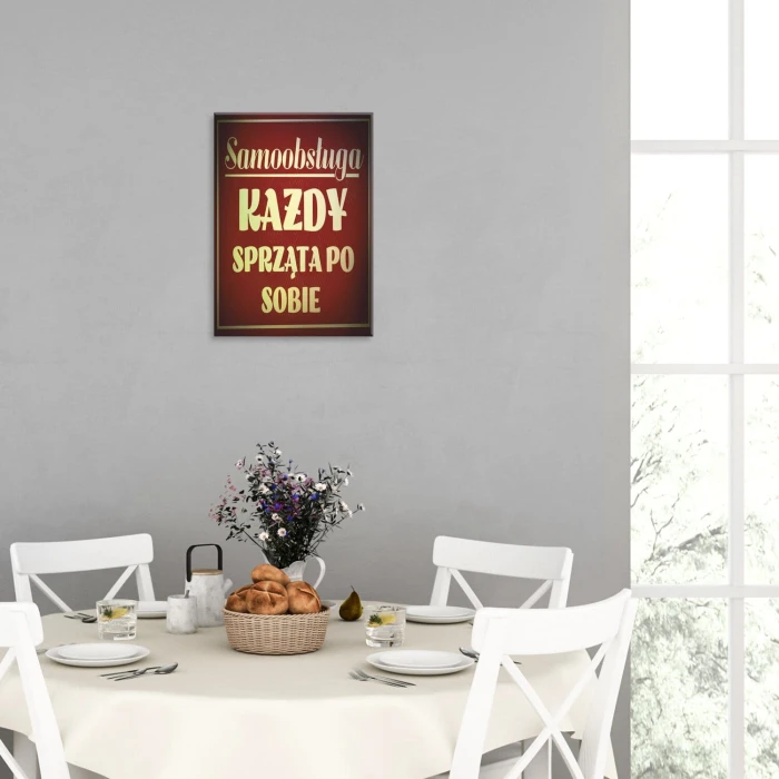 Poster metal sprzątaj po sobie gift