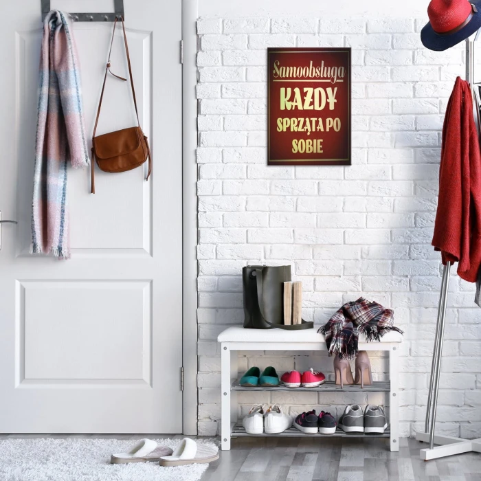 Poster metal sprzątaj po sobie gift