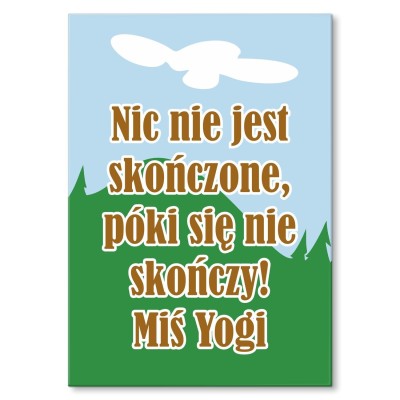 Plakat metalowy Miś Yogi Prezent