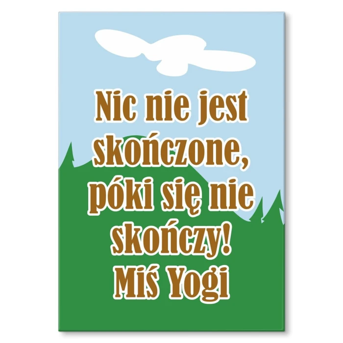 Plakat metalowy Miś Yogi Prezent
