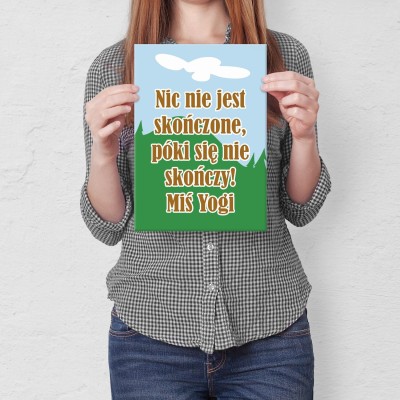 Plakat metalowy Miś Yogi Prezent