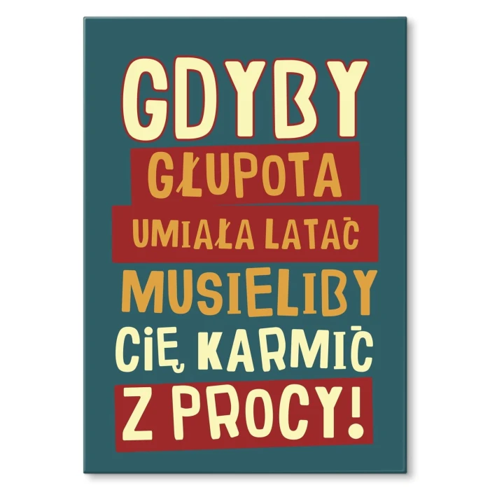 Poster metal gdyby głupota gift