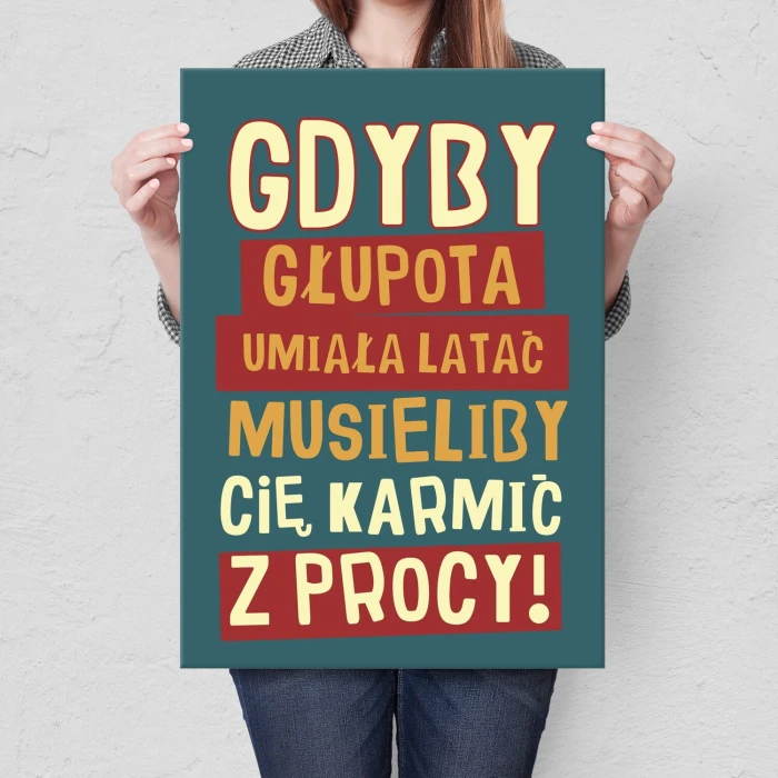 Poster metal gdyby głupota gift